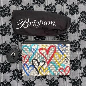Brighton Initially Yours Heartburst pouch bag crossbody heart